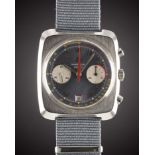 A GENTLEMAN'S STAINLESS STEEL FAVRE LEUBA CHRONOGRAPH WRIST WATCH CIRCA 1970, REF. 31013