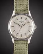 A RARE GENTLEMAN'S STAINLESS STEEL FRENCH MILITARY MARINE NATIONALE LONGINES WRIST WATCH CIRCA 1964,