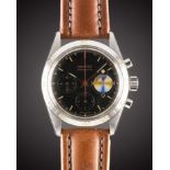 A GENTLEMAN'S STAINLESS STEEL EBERHARD & CO CHAMPION MAREOSCOPE TIDAL INDICATOR CHRONOGRAPH WRIST