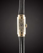 A RARE LADIES 18K SOLID GOLD HERMES PARIS WRIST WATCH CIRCA 1940 Movement: 18J, manual wind, cal.