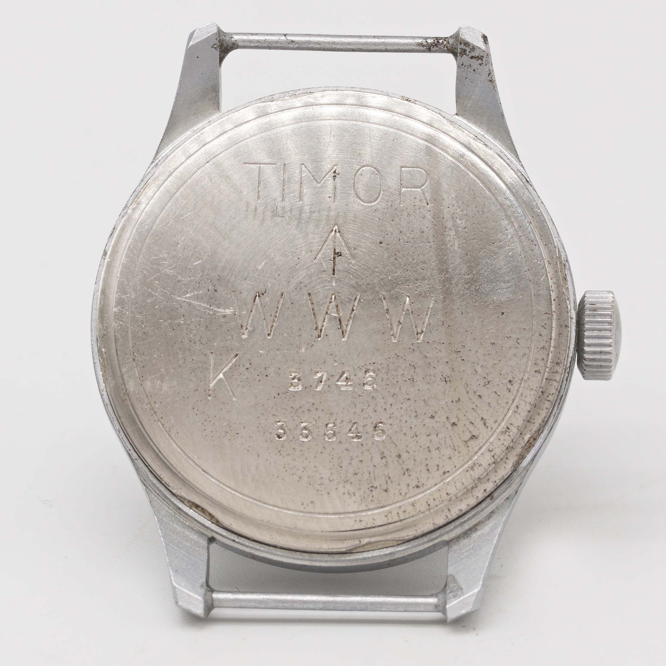 A GENTLEMAN'S STAINLESS STEEL BRITISH MILITARY TIMOR W.W.W. WRIST WATCH CIRCA 1940s, PART OF THE " - Image 3 of 4