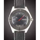 A RARE GENTLEMAN'S STAINLESS STEEL SANDOZ TYPHOON 1000M DIVERS WRIST WATCH CIRCA 1970, REF. 1745-Z-