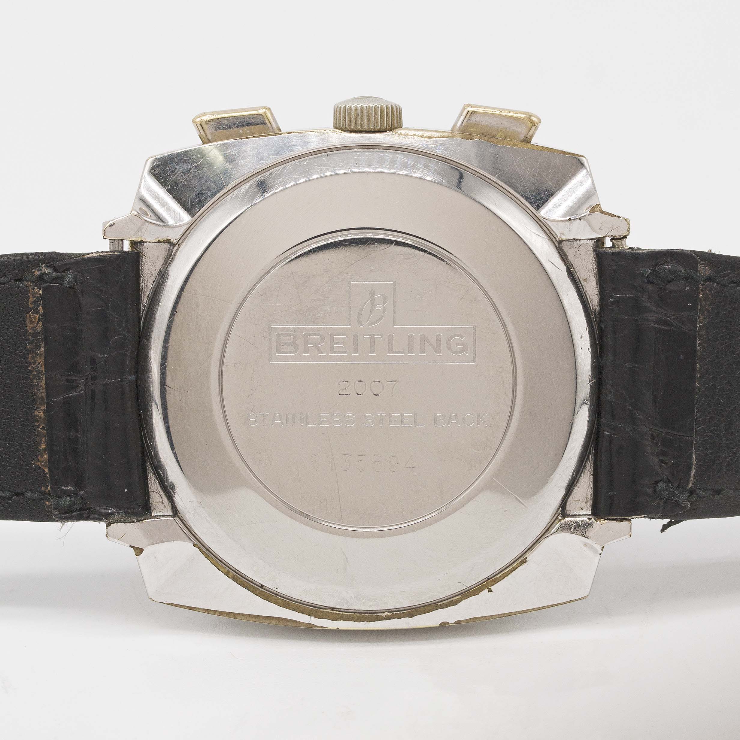 A GENTLEMAN'S BREITLING SPRINT CHRONOGRAPH WRIST WATCH CIRCA 1967, REF. 2007 WITH "BOW TIE" DIAL - Image 3 of 3