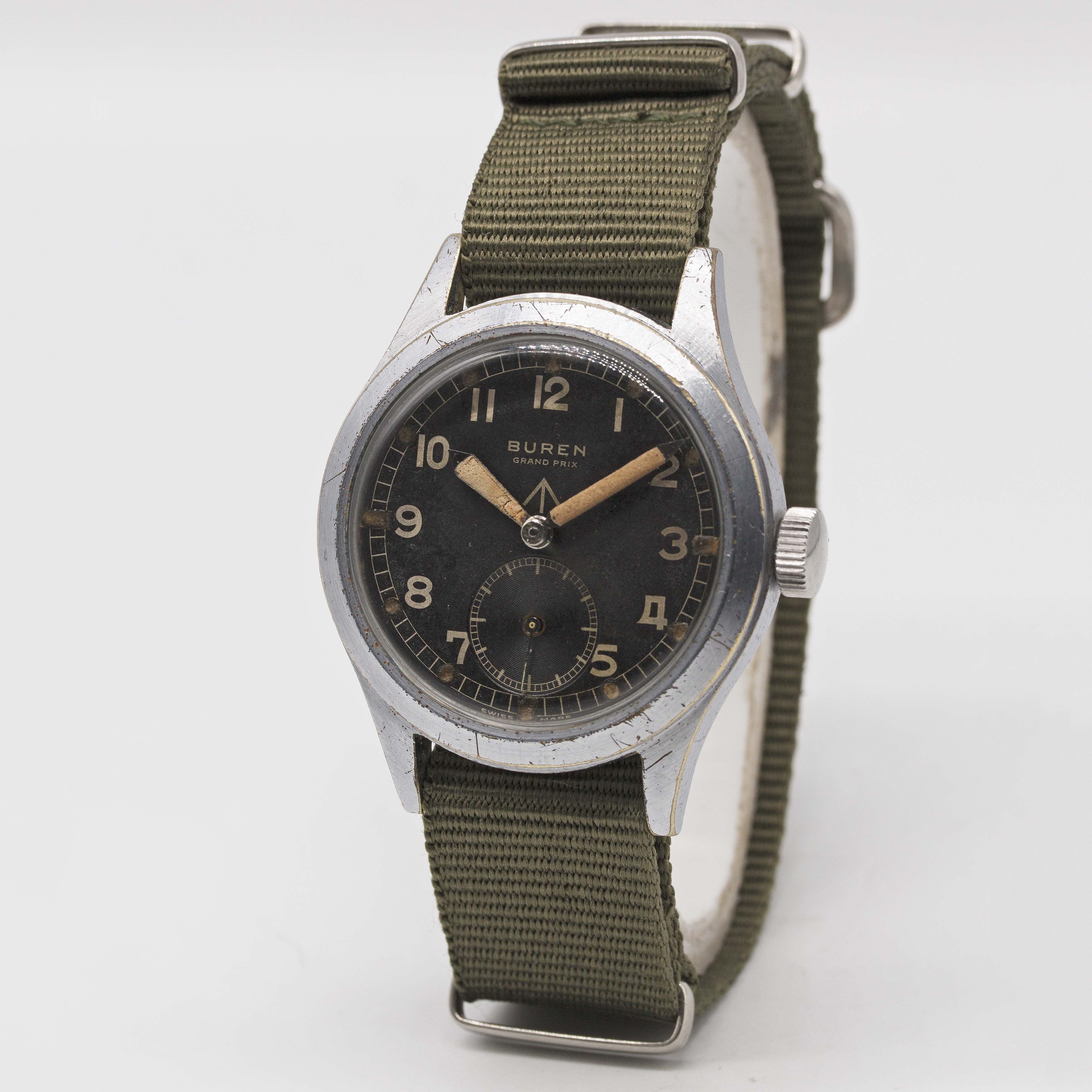 A GENTLEMAN'S BRITISH MILITARY BUREN GRAND PRIX W.W.W. WRIST WATCH CIRCA 1940s, PART OF THE "DIRTY - Image 2 of 4