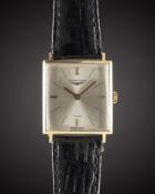 A GENTLEMAN'S 18K SOLID GOLD LONGINES WRIST WATCH CIRCA 1966, REF. 7695 1 RETAILED BY TÜRLER