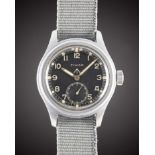 A GENTLEMAN'S STAINLESS STEEL BRITISH MILITARY TIMOR W.W.W. WRIST WATCH CIRCA 1940s, PART OF THE "