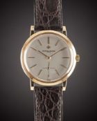 A GENTLEMAN'S 18K SOLID ROSE GOLD VACHERON & CONSTANTIN WRIST WATCH CIRCA 1960s Movement: 18J,