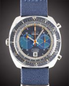 A GENTLEMAN'S STAINLESS STEEL KELEK LANCIA "CALIBRE 15" AUTOMATIC CHRONOGRAPH WRIST WATCH CIRCA