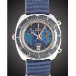 A GENTLEMAN'S STAINLESS STEEL KELEK LANCIA "CALIBRE 15" AUTOMATIC CHRONOGRAPH WRIST WATCH CIRCA