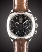 A GENTLEMAN'S STAINLESS STEEL TAG HEUER MONZA CHRONOGRAPH WRIST WATCH CIRCA 2005, REF. CR2113-0 WITH