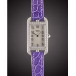 A LADIES STAINLESS STEEL & DIAMOND HERMES CAPE COD NANTUCKET WRIST WATCH CIRCA 2010, REF. NA2.230