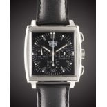 A GENTLEMAN'S STAINLESS STEEL HEUER MONACO CHRONOGRAPH WRIST WATCH CIRCA 2000, REF. CS2111 RE-