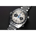 A RARE GENTLEMAN'S STAINLESS STEEL HEUER AUTAVIA "JO SIFFERT" AUTOMATIC CHRONOGRAPH BRACELET WATCH