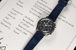 A RARE GENTLEMAN'S STAINLESS STEEL OMEGA SPEEDMASTER PROFESSIONAL "PRE MOON" CHRONOGRAPH WRIST WATCH