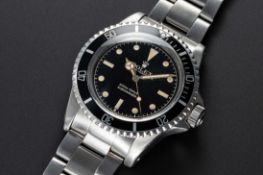 A RARE GENTLEMAN'S STAINLESS STEEL ROLEX OYSTER PERPETUAL SUBMARINER BRACELET WATCH CIRCA 1961, REF.