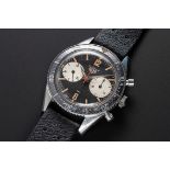 A VERY RARE GENTLEMAN'S STAINLESS STEEL HEUER AUTAVIA CHRONOGRAPH WRIST WATCH CIRCA 1962, REF.