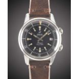 A GENTLEMAN'S STAINLESS STEEL ENICAR SHERPA SUPER DIVE WRIST WATCH CIRCA 1960s, REF. 145/006 WITH