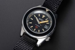 A RARE GENTLEMAN'S STAINLESS STEEL GERMAN MILITARY BLANCPAIN FIFTY FATHOMS BUND DIVERS WRIST WATCH