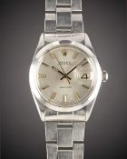 A GENTLEMAN'S STAINLESS STEEL ROLEX OYSTERDATE PRECISION BRACELET WATCH DATED 1970, REF. 6694