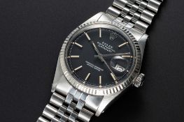 A GENTLEMAN'S STEEL & WHITE GOLD ROLEX OYSTER PERPETUAL DATEJUST BRACELET WATCH CIRCA 1976, REF.