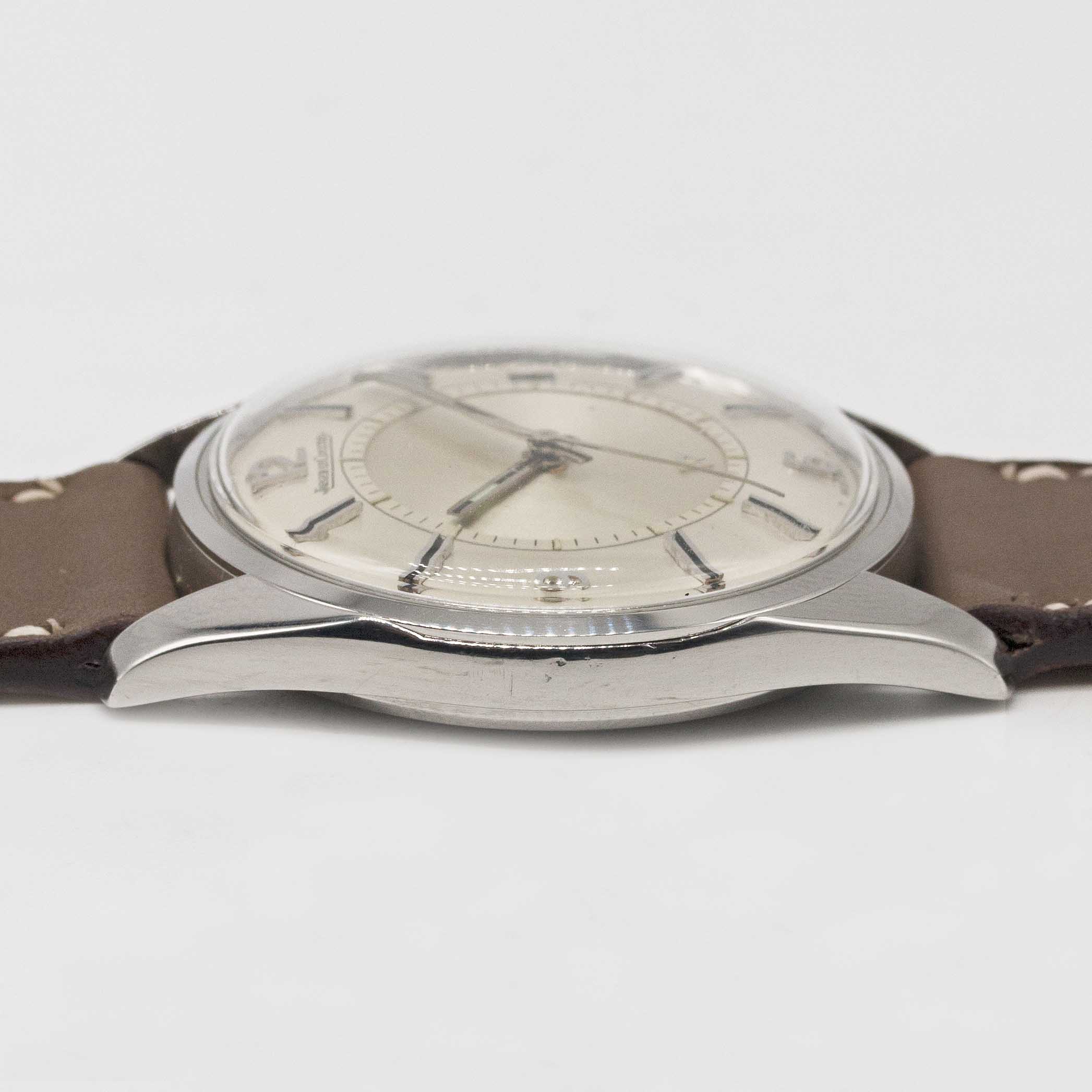 A GENTLEMAN'S STAINLESS STEEL JAEGER LECOULTRE MEMOVOX ALARM WRIST WATCH CIRCA 1960s, WITH QUARTERLY - Image 8 of 8