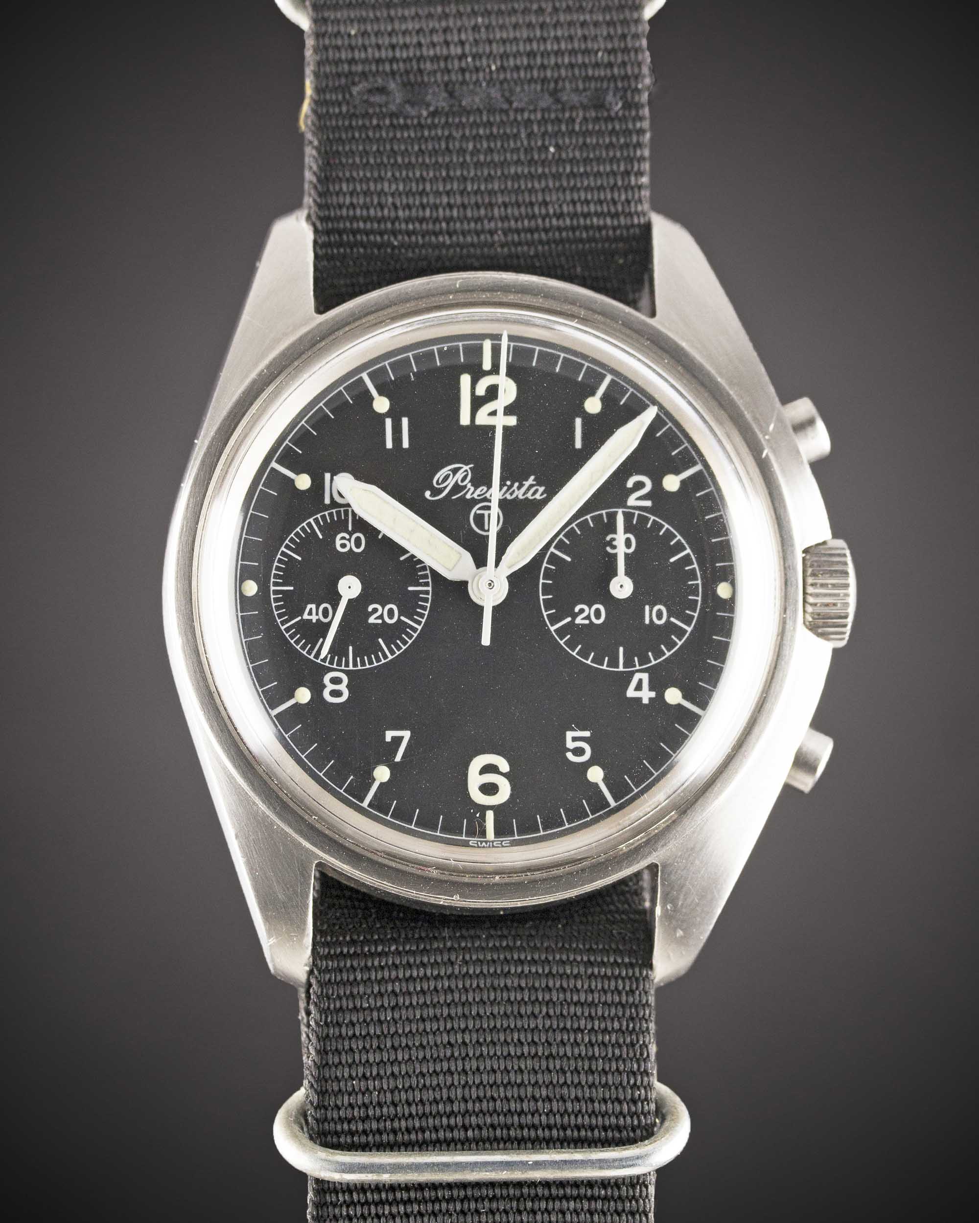 A COMPLETE SET OF GENTLEMAN'S STAINLESS STEEL BRITISH MILITARY "FAB FOUR" RAF PILOTS CHRONOGRAPH - Image 3 of 8
