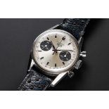 A VERY RARE GENTLEMAN'S STAINLESS STEEL HEUER CARRERA CHRONOGRAPH WRIST WATCH CIRCA 1969, REF.