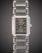 A LADIES STAINLESS STEEL & DIAMOND PATEK PHILIPPE TWENTY-4 BRACELET WATCH DATED 2002, REF. 4910/