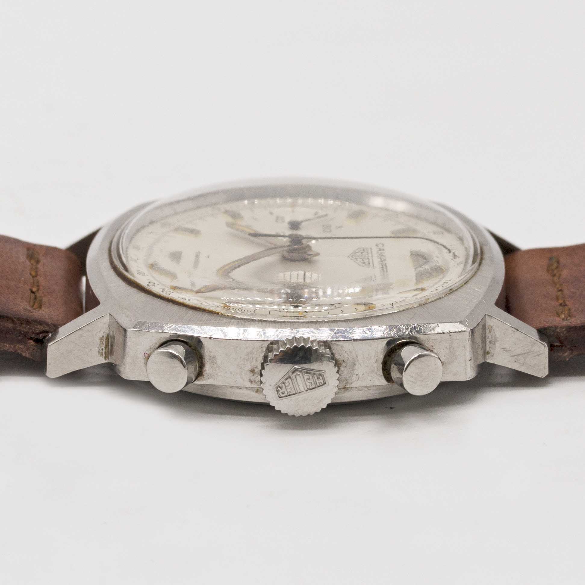 A GENTLEMAN'S STAINLESS STEEL HEUER CAMARO CHRONOGRAPH WRIST WATCH CIRCA 1970, REF. 9220T WITH - Image 8 of 9