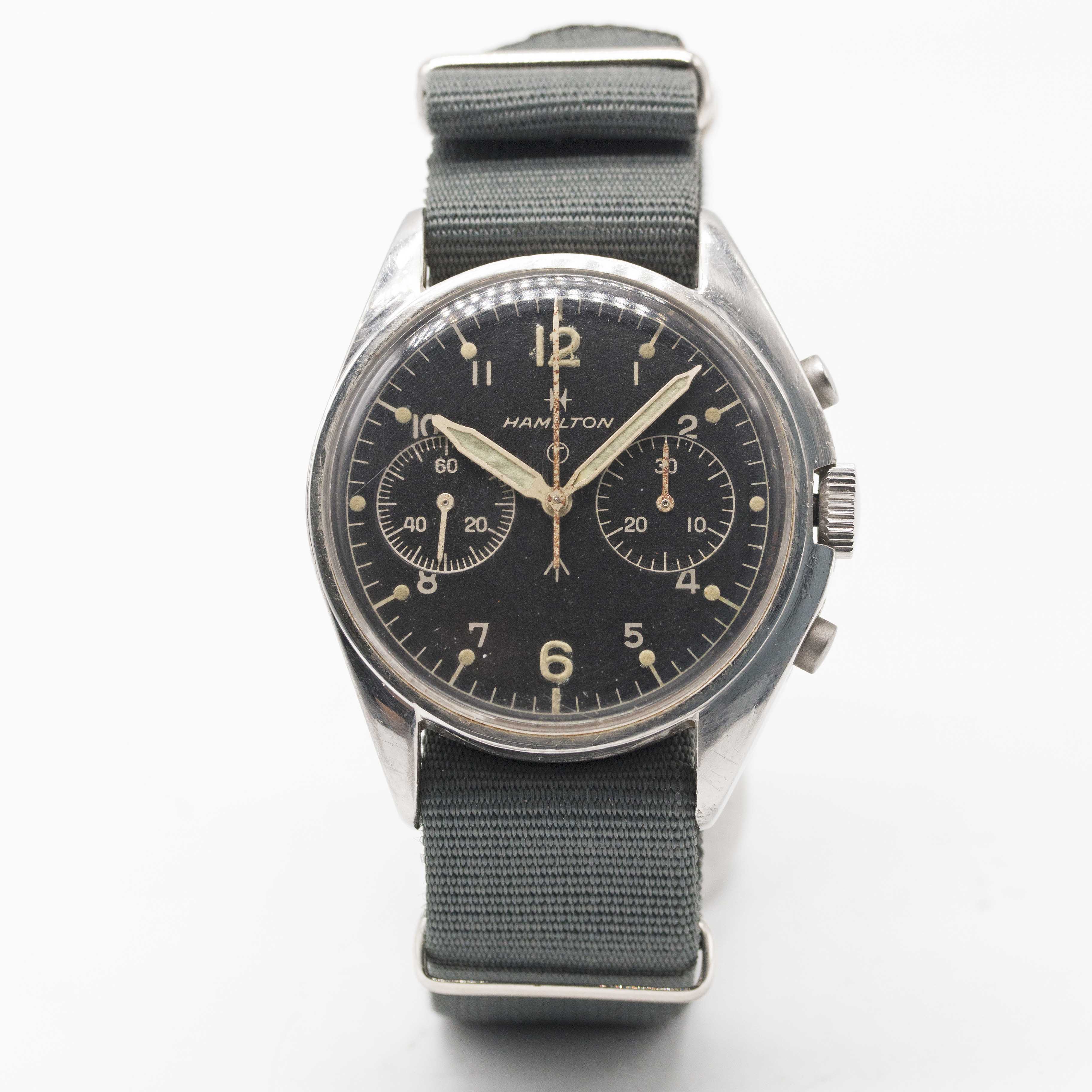 A COMPLETE SET OF GENTLEMAN'S STAINLESS STEEL BRITISH MILITARY "FAB FOUR" RAF PILOTS CHRONOGRAPH - Image 6 of 8