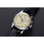 A VERY RARE GENTLEMAN'S STAINLESS STEEL BREITLING DUOGRAPH SPLIT SECONDS CHRONOGRAPH WRIST WATCH