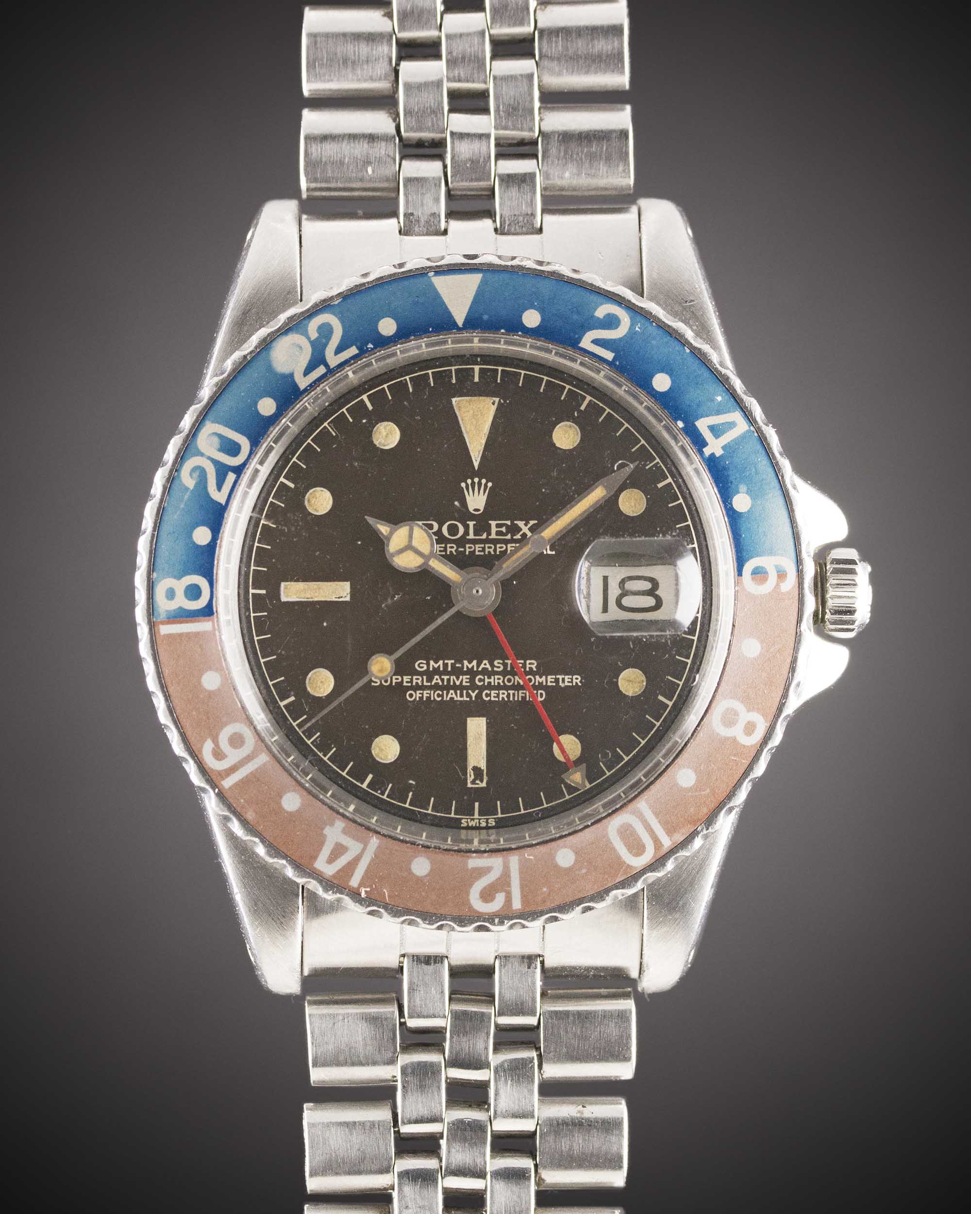 A RARE GENTLEMAN'S STAINLESS STEEL ROLEX OYSTER PERPETUAL GMT MASTER BRACELET WATCH CIRCA 1961, REF. - Image 2 of 11