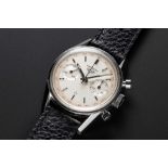 A RARE GENTLEMAN'S STAINLESS STEEL HEUER CARRERA 45 CHRONOGRAPH WRIST WATCH CIRCA 1960s, REF.