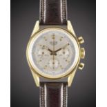 A GENTLEMAN'S 18K SOLID GOLD HEUER CLASSIC CARRERA CHRONOGRAPH WRIST WATCH CIRCA 2000, REF. CS3140