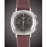 A GENTLEMAN'S STAINLESS STEEL HEUER CAMARO CHRONOGRAPH WRIST WATCH CIRCA 1960s, REF. 7220NT WITH