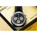 A GENTLEMAN'S STAINLESS STEEL BREITLING NAVITIMER CHRONOGRAPH WRIST WATCH DATED 1971, REF. 806