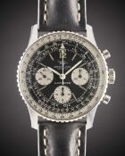 A GENTLEMAN'S STAINLESS STEEL BREITLING NAVITIMER CHRONOGRAPH WRIST WATCH CIRCA 1966, REF. 806