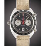 A GENTLEMAN'S STAINLESS STEEL HEUER "VICEROY" AUTAVIA CHRONOGRAPH WRIST WATCH CIRCA 1970s, REF.