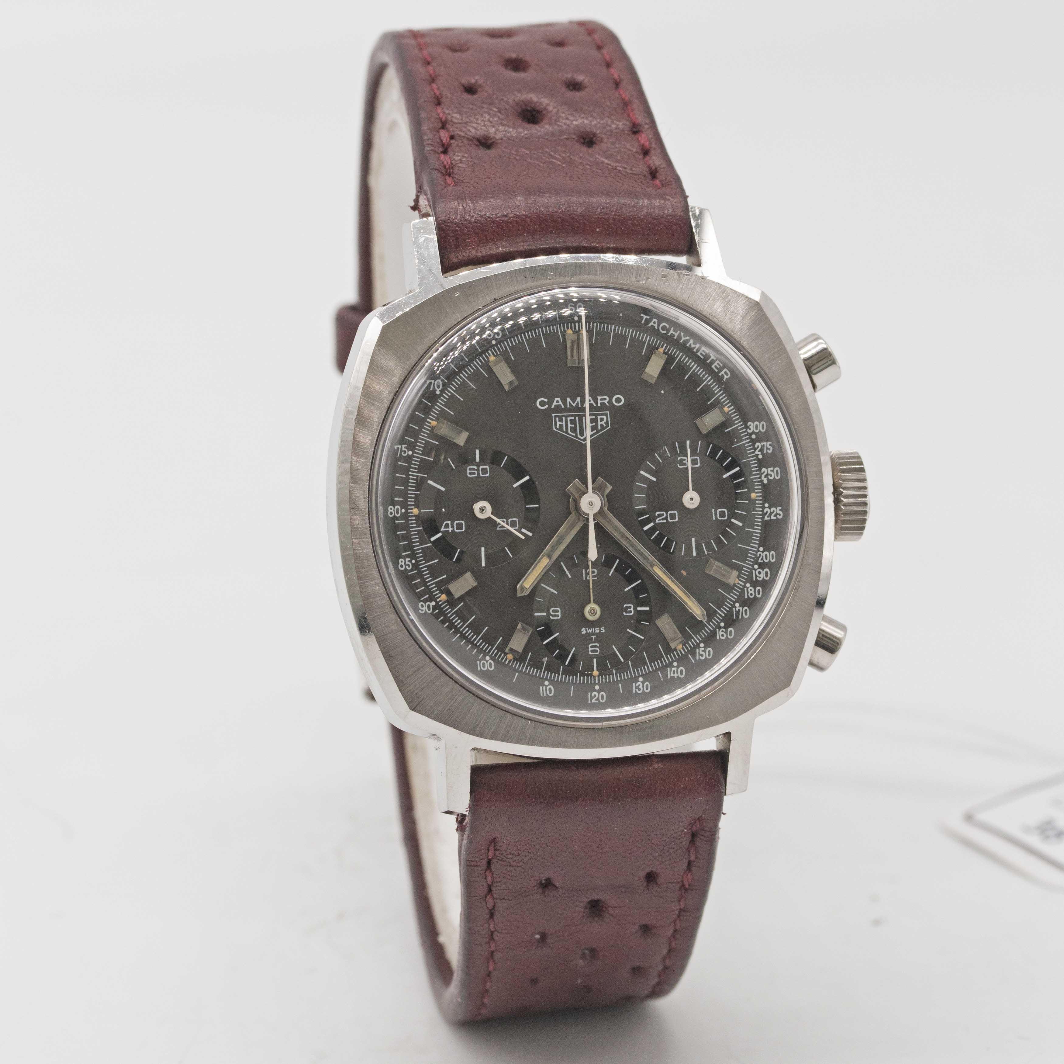 A GENTLEMAN'S STAINLESS STEEL HEUER CAMARO CHRONOGRAPH WRIST WATCH CIRCA 1960s, REF. 7220NT WITH - Image 5 of 9