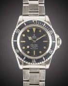 A GENTLEMAN'S STAINLESS STEEL ROLEX TUDOR OYSTER PRINCE SUBMARINER BRACELET WATCH CIRCA 1967, REF.