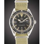 A GENTLEMAN'S STAINLESS STEEL OMEGA SEAMASTER 300 "BIG TRIANGLE" AUTOMATIC DATE WRIST WATCH CIRCA