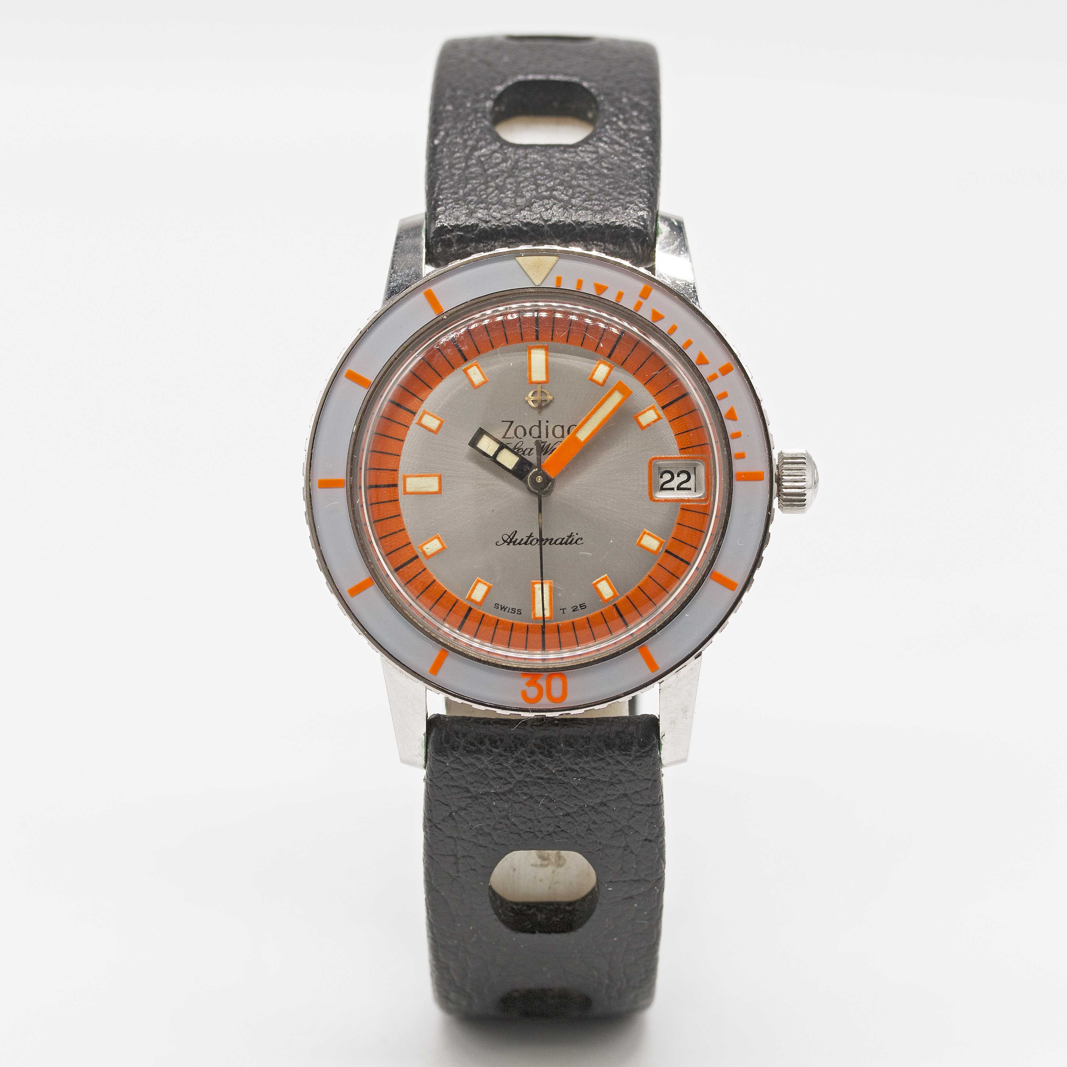 A GENTLEMAN'S STAINLESS STEEL ZODIAC SEA WOLF AUTOMATIC DIVERS WRIST WATCH CIRCA 1960s, REF. 722- - Image 2 of 5