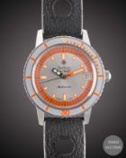 A GENTLEMAN'S STAINLESS STEEL ZODIAC SEA WOLF AUTOMATIC DIVERS WRIST WATCH CIRCA 1960s, REF. 722-