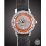 A GENTLEMAN'S STAINLESS STEEL ZODIAC SEA WOLF AUTOMATIC DIVERS WRIST WATCH CIRCA 1960s, REF. 722-