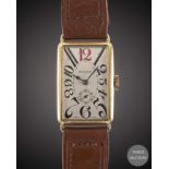 A GENTLEMAN'S 18K SOLD GOLD RECTANGULAR ROLEX WRIST WATCH CIRCA 1920s, REF. 6039 Movement:15J,