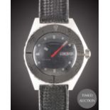 A RARE GENTLEMAN'S STAINLESS STEEL SANDOZ TYPHOON 1000M DIVERS WRIST WATCH CIRCA 1970, REF. 1745-Z-