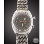 A GENTLEMAN'S STAINLESS STEEL OMEGA CHRONOSTOP DRIVERS BRACELET WATCH DATED 1969, REF. 145.010