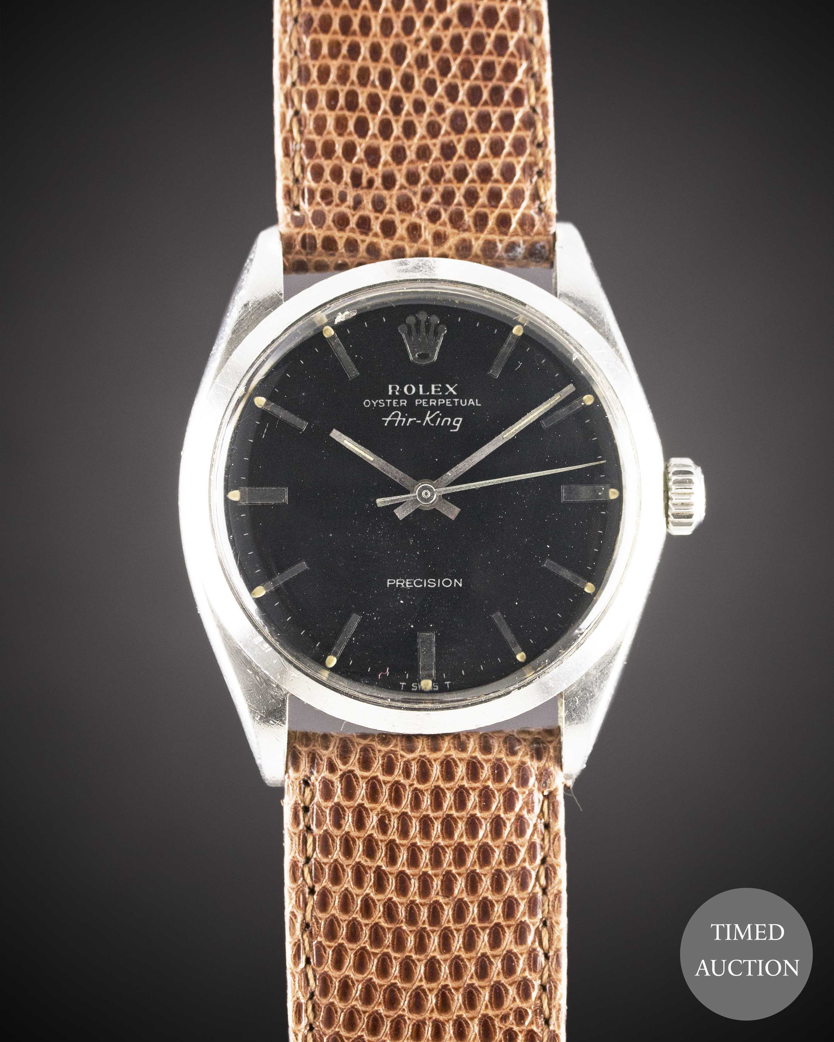 A GENTLEMAN'S STAINLESS STEEL ROLEX OYSTER PERPETUAL AIR KING PRECISION WRIST WATCH CIRCA 1965, REF.