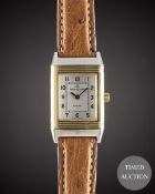 A LADIES STEEL & GOLD JAEGER LECOULTRE REVERSO WRIST WATCH CIRCA 1990s, REF. 260.5.86 Movement: