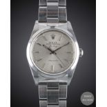 A GENTLEMAN'S STAINLESS STEEL ROLEX OYSTER PERPETUAL AIR KING PRECISION BRACELET WATCH DATED 2002,